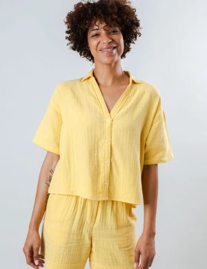 Bluse Bubble Oversize Cropped