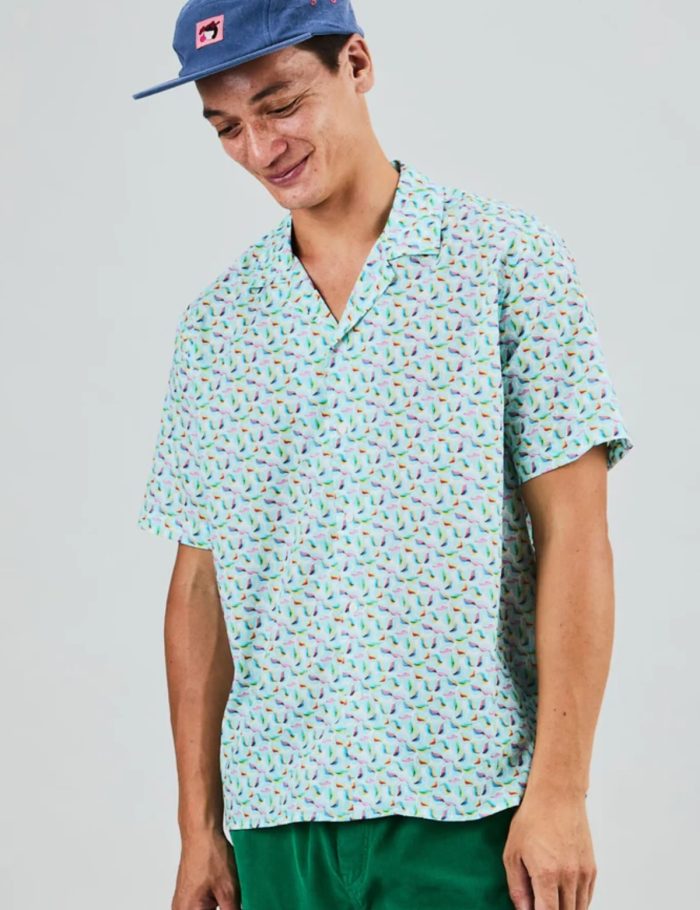 Hemd Marbles Aloha Shirt Blau