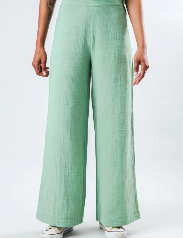 Hose Bubble Wide Leg Gr&uuml;n