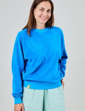 Sweatshirt Terry Ranglan Blau