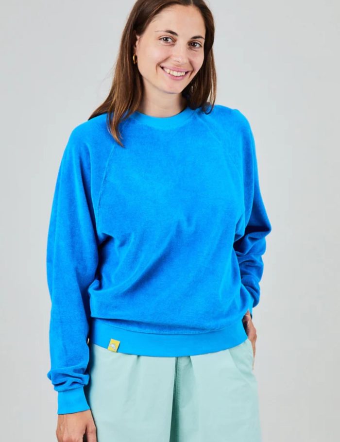 Sweatshirt Terry Ranglan Blau