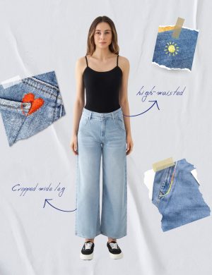 BLINK High Waist Culotte Jeans