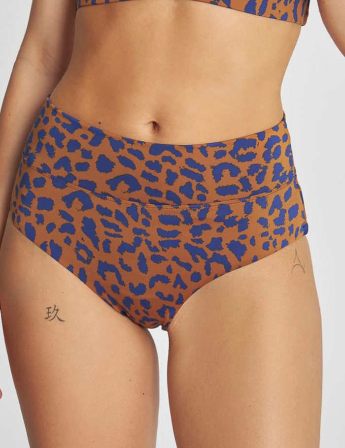 Bikini Bottom Slite Painted Leopard