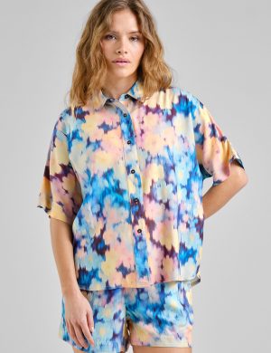 Bluse Alsvik Ikat Field Multi Color Gelb