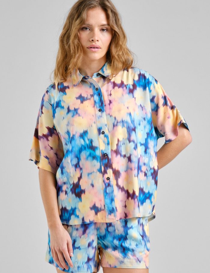 Bluse Alsvik Ikat Field Multi Color Gelb