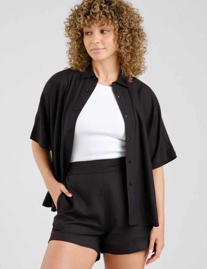 Bluse Alsvik Schwarz
