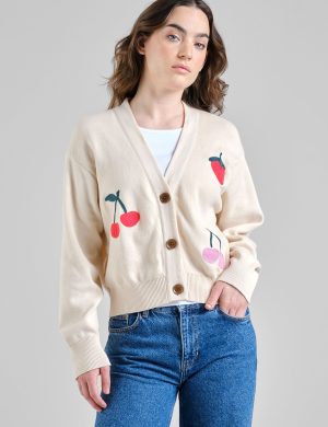 Cardigan Kanan Berries Off White