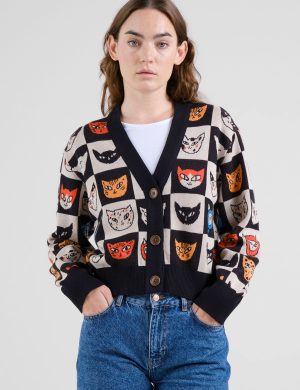 Cardigan Kanan Cat Bingo Schwarz