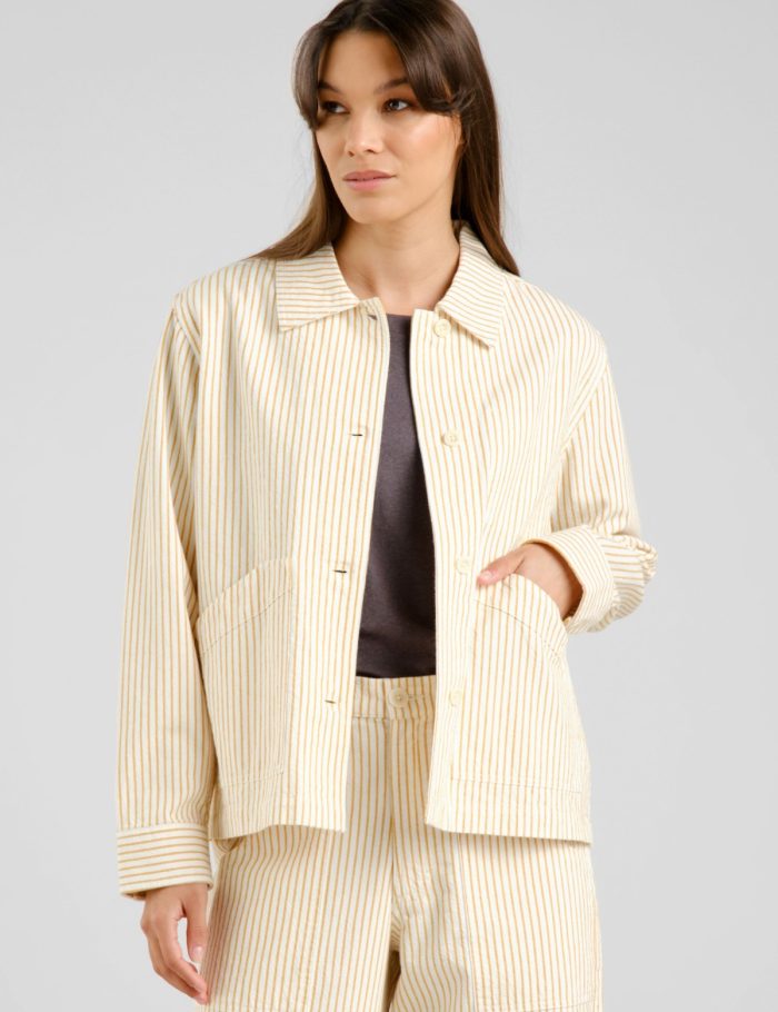 Jacke Stiby Work Stripe Gelb