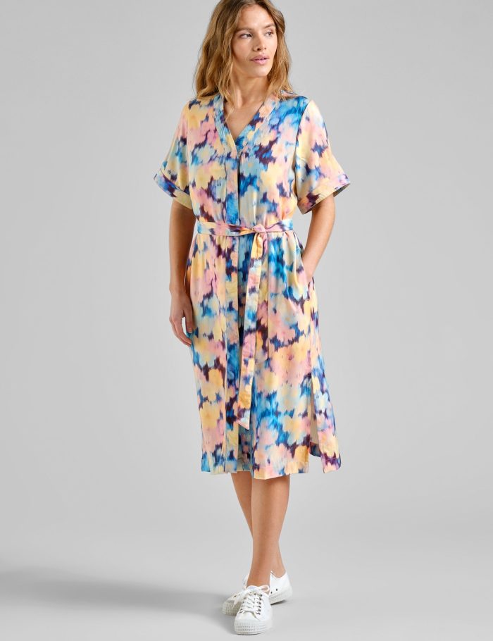 Kleid Kallvik Ikat Field Multi Color Gelb