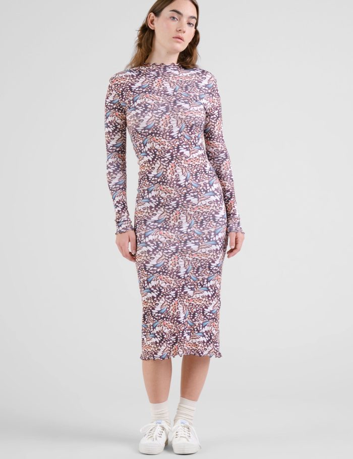 Kleid Lofta Rib Butterfly Wings Rosa Kleid Lofta Rib Butterfly Wings Rosa