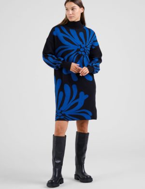Kleid Nikkala Big Flower Schwarz