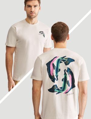 T-Shirt Stockholm Cut Out Trout Off White