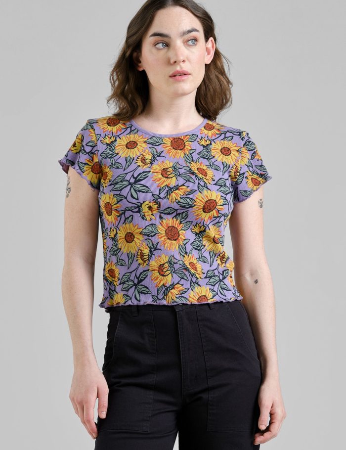 T-Shirt Ven Rib Sunflower Haze Purple