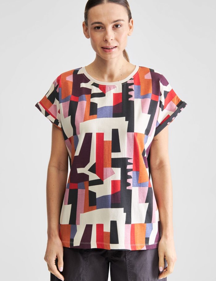 T-Shirt Visby Abstract Chaos Rot