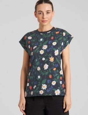 T-Shirt Visby Strawberry Field Schwarz