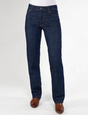 fairjeans Damenjeans CLASSIC, gerades Bein, hoher Bund, in Farben NAVY und WAVES