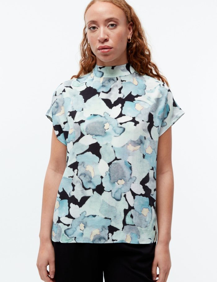 Bluse GBLetizia Print Blau