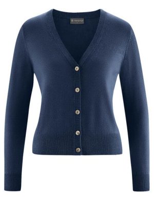 Hempage Damen Strickjacke kurz Hanf/Bio-Baumwolle