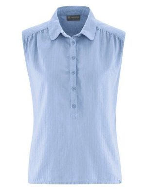 HempAge Hanf Bluse mit Polokragen