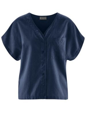 HempAge Weite Bluse Hanf/Biobaumwolle