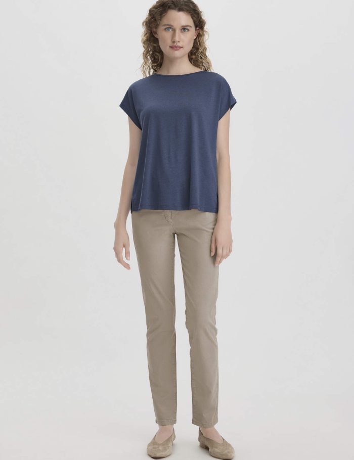 hessnatur Damen 5-Pocket Hose Skinny aus TENCEL™ Lyocell mit reiner Bio-Baumwolle - beige