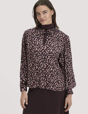 hessnatur Damen Bluse Relaxed aus LENZING™ ECOVERO™ Viskose - rosa