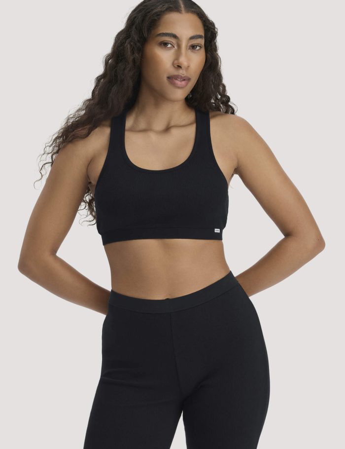 hessnatur Damen Bustier Racerback SOFT RIB aus Bio-Baumwolle