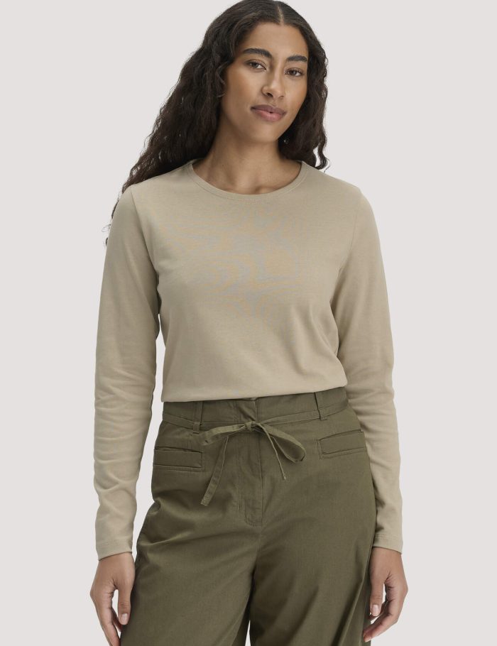 hessnatur Damen Heavy Shirt Relaxed aus Bio-Baumwolle - beige