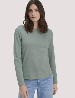 hessnatur Damen Heavy Shirt Relaxed aus Bio-Baumwolle - grün