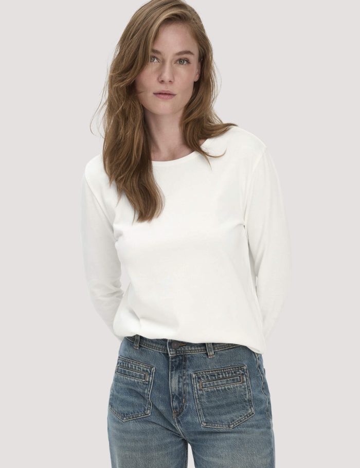 hessnatur Damen Heavy Shirt Relaxed aus Bio-Baumwolle - weiß