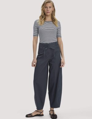 hessnatur Damen Hose Barrel Leg aus Bio-Baumwolle - blau