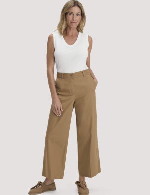 hessnatur Damen Hose Culotte Regular aus Bio-Baumwolle - braun
