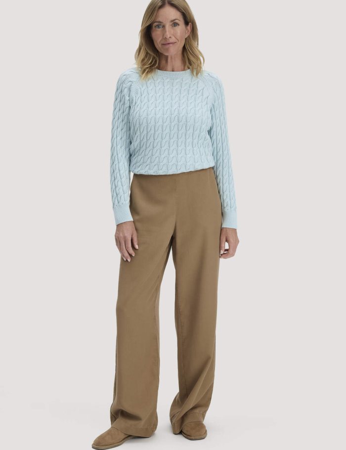 hessnatur Damen Hose Wide Leg aus TENCEL™ Lyocell - braun hessnatur Damen Hose Wide Leg aus TENCEL™ Lyocell - braun