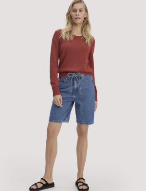 hessnatur Damen Jeans Bermuda aus Bio-Baumwolle mit TENCEL™ Lyocell - blau