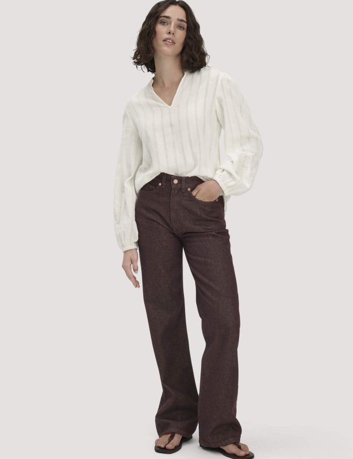 hessnatur Damen Jeans GIERA Straight Relaxed aus Bio-Denim - braun hessnatur Damen Jeans GIERA Straight Relaxed aus Bio-Denim - braun