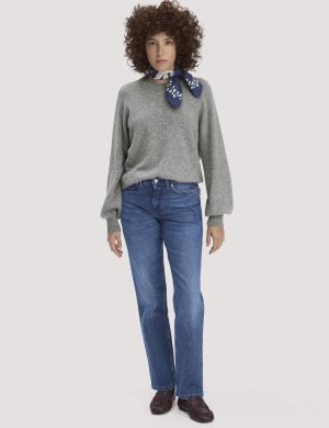 hessnatur Damen Jeans MARIE Straight aus Bio-Denim - blau