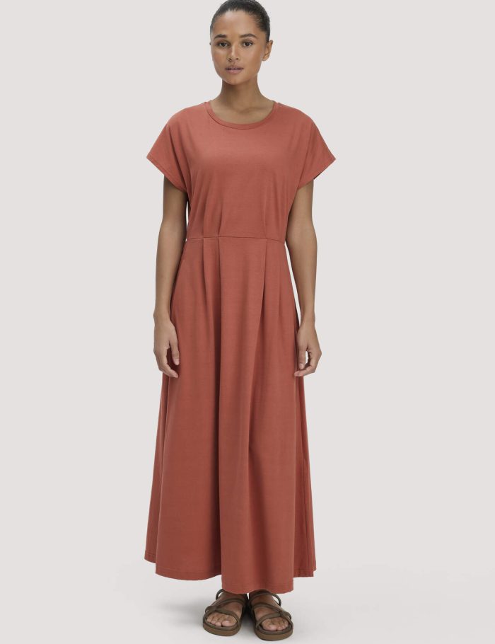 hessnatur Damen Jersey Kleid Knöchellang Relaxed aus Bio-Baumwolle - braun hessnatur Damen Jersey Kleid Knöchellang Relaxed aus Bio-Baumwolle - braun