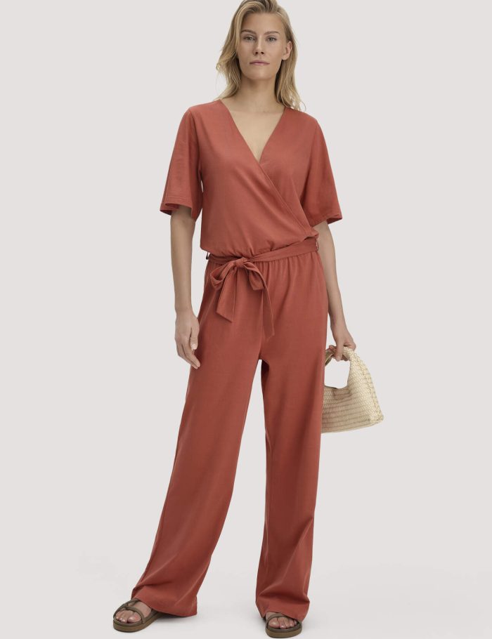 hessnatur Damen Jersey Overall Relaxed aus Bio-Baumwolle - braun hessnatur Damen Jersey Overall Relaxed aus Bio-Baumwolle - braun