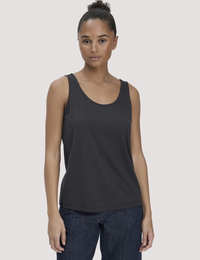 hessnatur Damen Jersey Top Relaxed aus TENCEL™ Lyocell mit Bio-Baumwolle