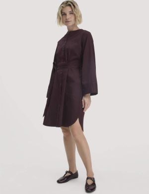hessnatur Damen Kleid Relaxed aus Bio-Baumwolle - braun