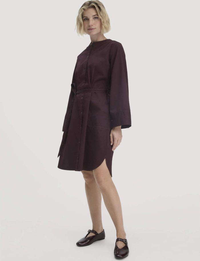 hessnatur Damen Kleid Relaxed aus Bio-Baumwolle - braun