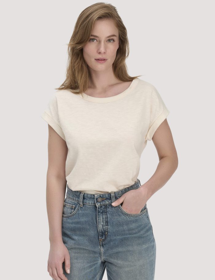 hessnatur Damen Light Slub T-Shirt Relaxed aus Bio-Baumwolle