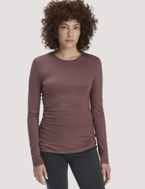 hessnatur Damen Longsleeve PURE FLOW aus TENCEL™ Modal - braun