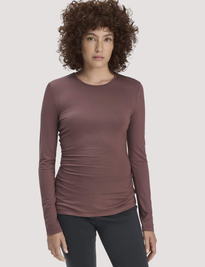 hessnatur Damen Longsleeve PURE FLOW aus TENCEL™ Modal - braun hessnatur Damen Longsleeve PURE FLOW aus TENCEL™ Modal - braun