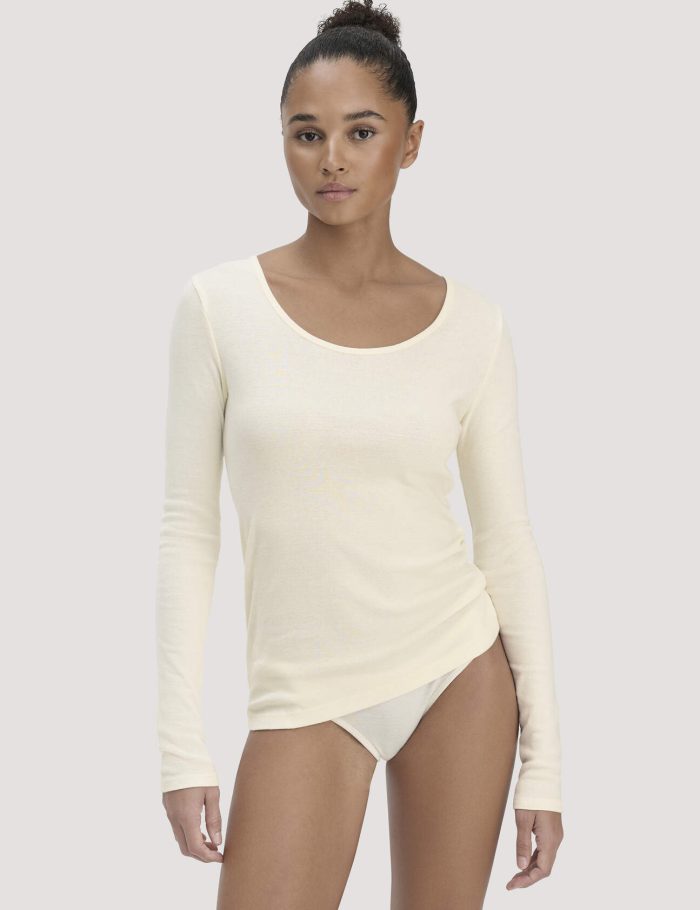 hessnatur Damen Longsleeve PURE NATURE aus Bio-Baumwolle