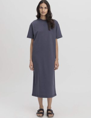 hessnatur Damen Loungedress Relaxed aus Bio-Baumwolle mit Kapok - lila