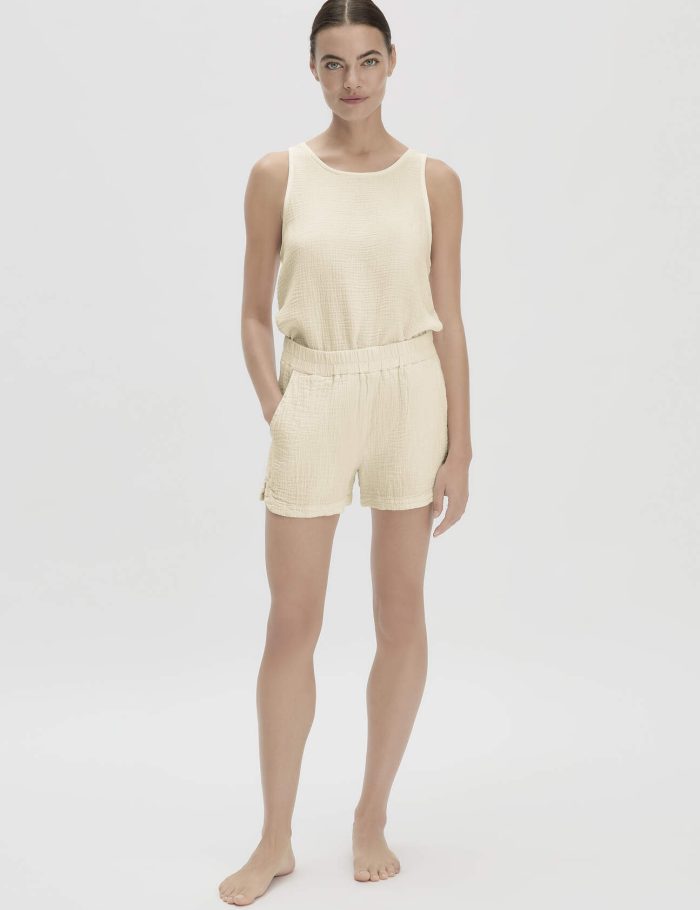hessnatur Damen Musselin Schlafshorts PURE COMFORT aus Bio-Baumwolle