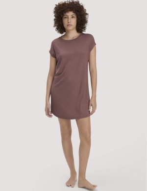 hessnatur Damen Nachthemd Regular PURE FLOW aus TENCEL™ Modal - braun