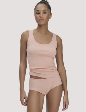 hessnatur Damen Panty Regular Cut 2er-Pack PURE COTTON aus Bio-Baumwolle - rosa